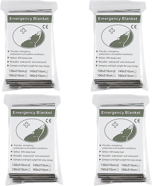 Outdoor Aluminum Foil Warming Blanket for Wilderness Survival, Camping, Easy Tenting - Rain and Sun Protection - Reflective Warming First Aid Alum...