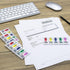 Please Sign Message Flags Assorted Color, 400 Pages Total, 0.79x1.77 Inch Wide Flags, Easy to Post, 4 On-The-Go Dispensers/Pack...