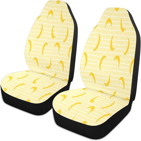 Yellow Solid Banana Car Seat Covers,Universal Auto Front Seats Protector Automotive Vehicle Seat Cover for Most Cars, Van,Trucks, SUV 1 set...