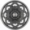 Bezelry 12 Pieces Octastar Flower Metal Shank Buttons. 23mm (7/8 inch) (Gray Silver)...