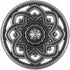 Bezelry 12 Pieces Octastar Flower Metal Shank Buttons. 23mm (7/8 inch) (Gray Silver)...