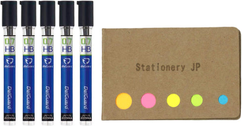 Zebra DelGuard Mechanical Pencil Leads 0.7mm HB, 5 Pack/total 150 Leads, Sticky Notes Value Set...