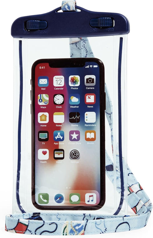 Vera Bradley Women's Waterproof Phone Case With Lanyard, Really Regatta, One Size...