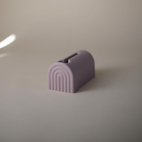 mushie Bath Spout Cover | Soft Silicone Bathtub Faucet Safety Guard for Kids | Universal Fit (Soft Lilac)...