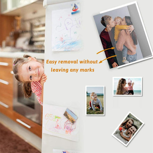5 Pack Magnetic Picture Frames for Refrigerator, Holds 4 x 6 Inches Photos, Magnet Picture Frames for Fridge, White...