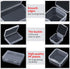 Blulu 24 Pcs Small Bead Organizer Plastic Bead Storage Containers Clear Plastic Storage Case Craft Containers with 2 Pcs Hinged Lid Clear Craft Ca...