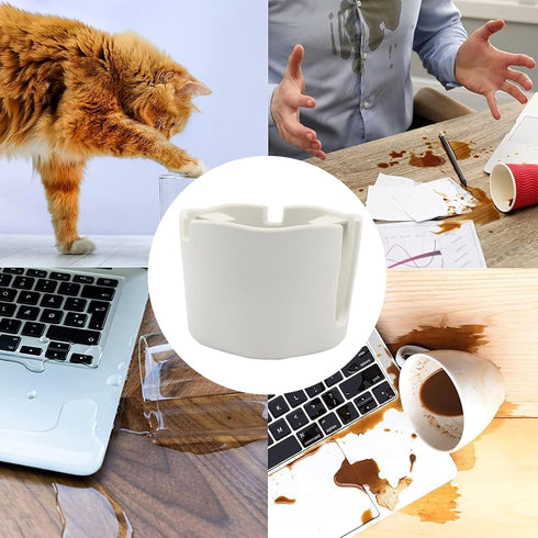 Desk Cup Holder,FINTHECH Suction Cup Holder with Strong Suction Cups, can be Used on Smooth Flat Surfaces, nightstands, Bathroom Cup Holders, Dres...