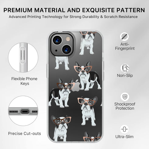 MYBAT PRO Mood Series Slim Cute Clear Crystal Case for iPhone 13 Case, 6.1 inch, Stylish Stylish Shockproof Non-Yellowing Protective Cover, Chic F...