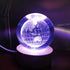 3D Crystal Earth Ball Light with Colorful LED Light Base,Valentine's Day Gift,Color Changing Table Lamp with Remote,Unique Gift for Kids,Girlfrien...