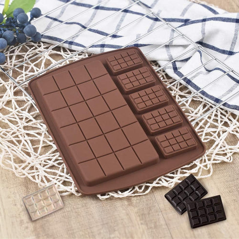 Newk Silicone Break Apart Chocolate Molds, Candy and Energy Bar Silicone Molds, Pack of 6...