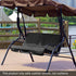 Swing Seat Cushion Cover, 59.1X19.7X3.9in Outdoor Waterproof 3 Seats Swing Chair Hammock Seat Cover for Garden Courtyard 3 Seats Swing (Black)...