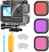 Waterproof Case with Dive Filters for Go Pro Hero 12 Black/Hero 11 Black/Hero 10 Black/Hero 9 Black, 230FT/70M Underwater Protective Housing Dive ...