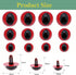 ARTCXC 60Pcs 3Size 10-24mm Plastic Safety Eyes Flat Pupil Craft Eyes with Three Fork Designed Washers for DIY of Puppet, Bear Crafts, Plush Animal...