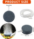 Aquarium Air Stone Disc, 8 Pcs 1.6" Air Stone Disc Bubble Diffuser with 2M Tube, Bubbler Stone for Fish Tank Air Stones, Airstone Bubbler Oxygenat...