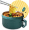 Microwave Ramen Bowl Set Ramen Cooker with Handles Noodle Bowls with Lid and Chopsticks Stainless Steel Liner Dishwasher Safe for Home Office Coll...