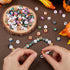 1 Box 300Pcs Halloween Clay Bead Polymer Clay Beads Holiday Pumpkin Ghost Spider Bat Heishi Spacer Beads for Jewelry Making Supplies Bead Assortme...