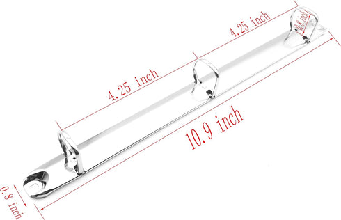 2Pcs Metal Standard Letter Size 3 Ring Binder Mechanism,3 D-Rings, Replacement Kit,Loose Leaf Binding Spines Combs for Organizers Planners (20mm i...