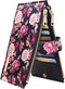 Womens RFID Blocking Large Capacity Wallet Multi Card Organizer Bifold Wallet for Women with Zipper Pocket...