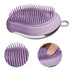 Pet Grooming Bath Massage Brush with Soap and Shampoo Dispenser Soft Silicone Bristle for Long Short Haired Dogs Cats (PURPLE)...