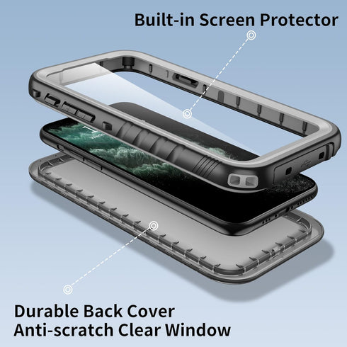 SPORTLINK iPhone 11 Pro Waterproof Case, Full Body Underwater/Rugged/Heavy Duty Shockproof/Dustproof Case with Built-in Screen Protector for iPhon...