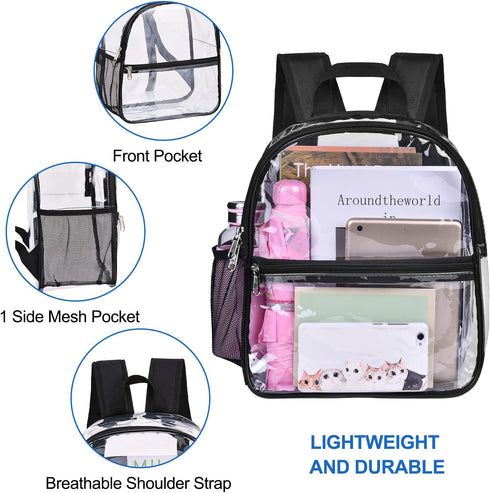 USPECLARE Clear Backpack for Stadium Approved 12×6×12, Water proof Clear Bag for Stadium Events and Concert Work Sport Event...