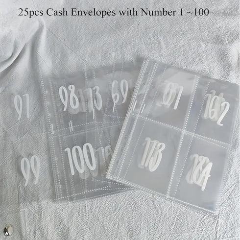 Jakiro 100 Envelopes Money Saving Challenge Binder, Cash Envelopes Money Saving Binder, Envelope Money Challenge Binder to Save $5,050 A5 Pink Cov...