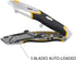 XW Auto Loading Utility Knife, 3-Position Retractable Box Cutter with 5 Pre-loaded Blades, Bonus 10 Blades Included...