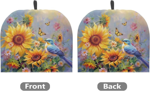 Sunflower Bird Kettle Dust Cover Teapots Dust Cover Insulated Breakfast Pot Cover Kitchen Tea Cosy Tea Cozies with Cotton Keep Warm for Dining Roo...
