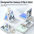 HOGGU for Samsung Galaxy Z Flip 6 Case with Hinge Protection & 360°Ring Holder Kicks-Stand, Support Wireless Charging Protective Phone Case for Sa...
