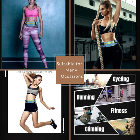 USHAKE Running Belt with Bounce-Free Pouch for iPhone and Samsung Galaxy - Ideal for Running, Walking, Cycling, and Gym Workouts...