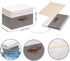 OUTBROS Foldable Storage Boxes with Lids,Large Linen Fabric Foldable Storage Boxes Organizer,Closet Organizers for Clothes Storage, Office Storage...