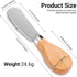 4 Pieces Cheese Spreader Knives, Butter Knife 5 inch Wood Handle Butter Spreader Stainless Steel Cheese Spreader for Cheese Cold Butter Jam Pastry...
