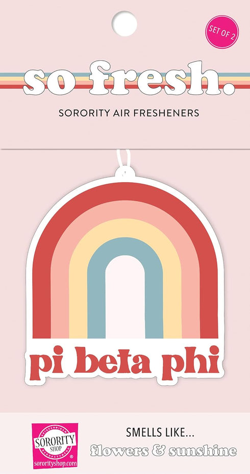 Pi Beta Phi - Rainbow Air Freshener - 2/Pack - Flowers & Sunshine Scent...