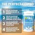 VAL Essentials Vitamin K2 + D3 Supplement - High Potency 5000 IU D3 & 90 mcg K2 MK-7, Non-GMO, Easy to Swallow Vitamin D & K Complex, 90 Vegetaria...