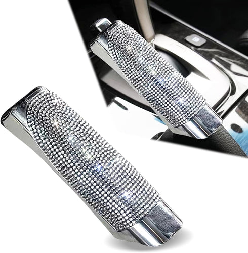 Pack-1 Bling Car Handbrake Cover, Diamond Studded Car Shift Gear Cover, Rhinestone Handbrake Protective Cover, Handbrake Shell Pull Handle Cover (...