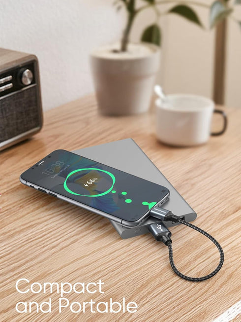 CableCreation [3Pack USB to USB C Cable 1.6 Feet, USB Male to USB C Male Cable 3A Fast Charging Cable, USB A to USB C Cable for Car Carplay, Power...