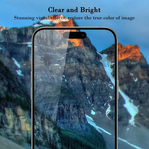 PERFECTSIGHT Anti Blue Light Screen Protector for iPhone 15 Pro 2023 6.1 inch, 6X Stronger HD Clear Blue Light Blocking Tempered Glass - Eye Prote...