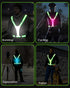 Zacro LED Reflective Vest Running Gear, 5 Lights Colors High Visibility Reflective Running Gear Rechargeable Light Up Running Vest for Walking Run...