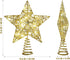 1pc Christmas Tree Topper Star Ornaments Glittering Golden Festival Display Lighted Clear Decor...