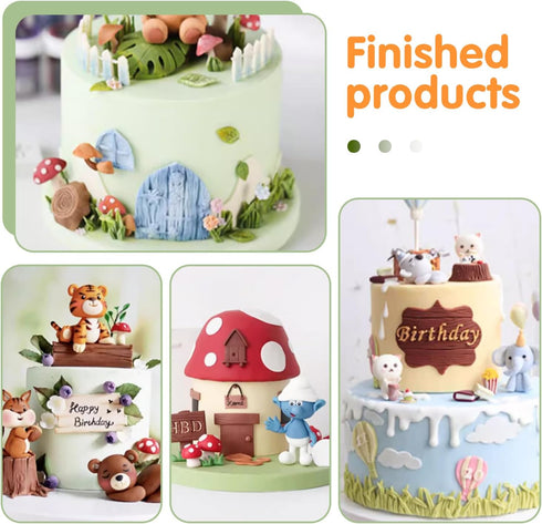 SK 3D Fairy House Christmas Silicone Fondant Mold Cake Decorating Pastry Gumpaste Tool...
