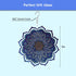 Blue Flower Weathervane 3D Dynamic Art Weathervane Sculpture 12 Inch Metal Wind Spinner Stainless Steel Hanging Wind Chime for Patio, Garden and I...