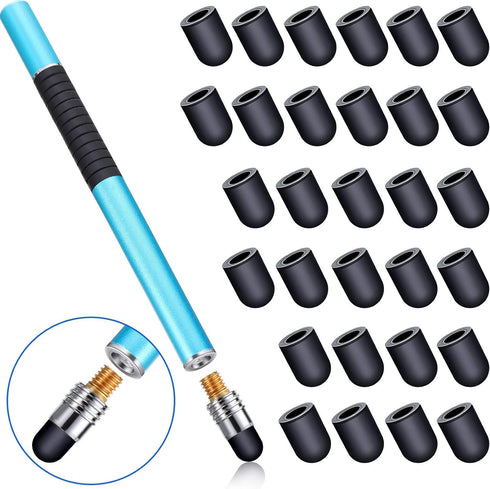 Zonon 30 Pieces Replacement Stylus Tips Conductive touch screen Pens Tips Capacitive Silicone Rubber, No Touch Door Opener Tools (0.19 Inch)...