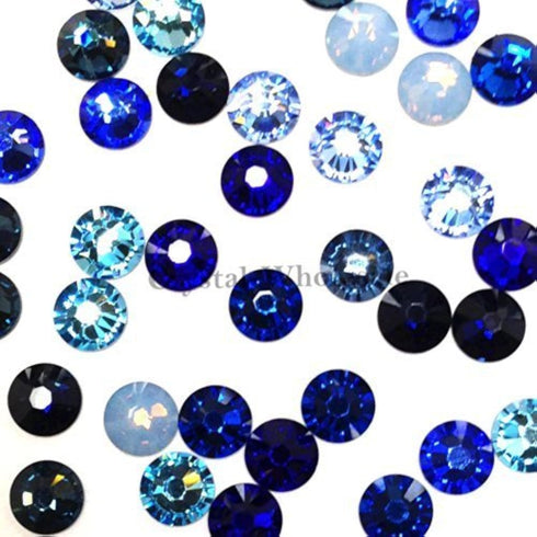 Swarovski 2088 Xirius SS20 (4.7mm) Crystal flatbacks No-Hotfix Rhinestones Blue Colors Mix Nail Art...