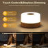 JUSHENG Rechargeable Night Light for Baby Nursery, Wireless LED Bedside Lamp Wood Grain Table Lamp with Dimmable and 3CCT Function, Touch Lights f...