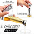 Beer Chiller Sticks for Bottles Set | 2 Stainless Steel Cooling Chillers for Chubby Bottles | Christmas Gift Accessories | Cooler Gag Idea for Men...