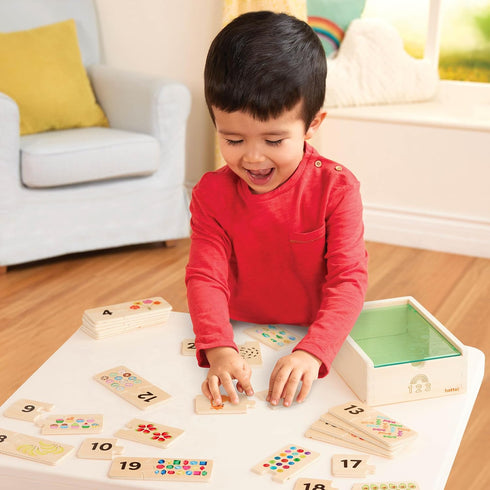 Battat – One-Match Puzzle – Numbers Wooden Puzzle for Toddlers – Wooden Toys – Educational Toys – 3 Years + – Self Correcting Puzzles with Storage...