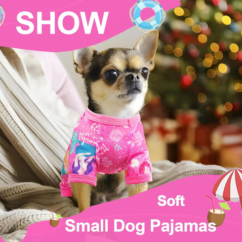Chihuahua Clothes Puppy Pajamas for Small Dogs Summer Cute Dog Clothes Boy Girl Dog Pjs Soft Stretchy Doggie Dog Clothes Cat Pet Outfit (X-Small)...