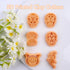 Puocaon Skull Polymer Clay Cutters - 6 Pcs Clay Cutters for Polymer Clay Jewelry, Cat Dog Skull Embossed Clay Jewelry Cutters, Day of The Dead Del...