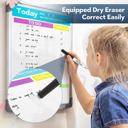 YISAN Magnetic Dry Erase Markers Ultra Fine Tip,0.7mm, Extra Fine Point, Whiteboard Markers with Erasers, Low Odor, for School Office Home,Black,7...