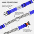 CollarDirect Martingale Dog Collar with Stainless Steel Chain and Quick Release Buckle - Reflective Collar for Large, Medium, Small Dogs - Blue, S...
